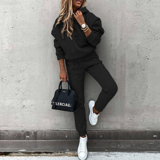 Mjuk Andningsbar Joggingdräkt för Dam - Höst och Vinter, Flera Storlekar, Komfortabel och Fashionabel Design 1