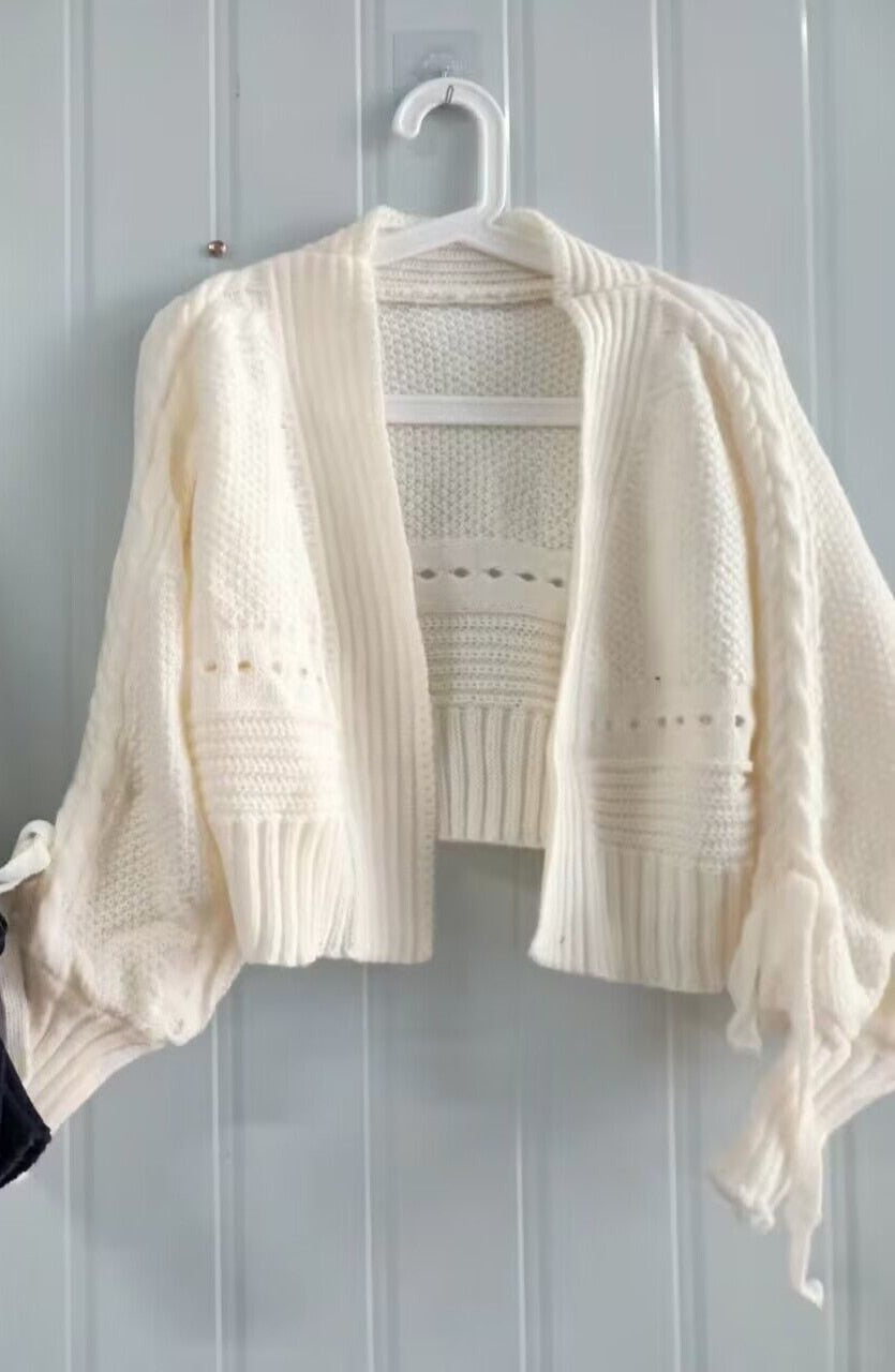 Variant image for Lång Kofta Dam Monokrom V-Hals Polyester Akryl-6