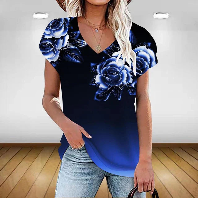 Vit Dam Blus Lätt Bomull Elegant Stil-5
