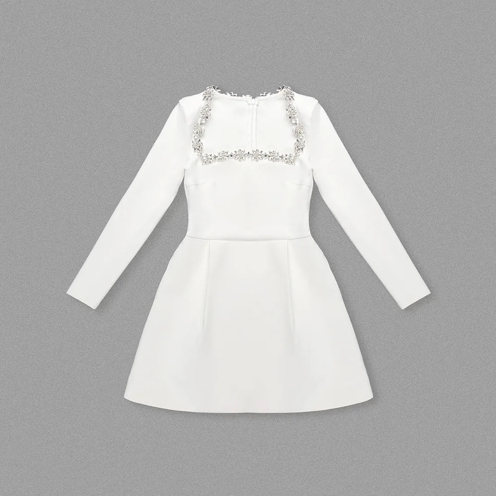 Kvinnors Mini Klänning Patchwork Design Bomull Polyester-5