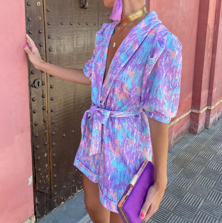 Dam Overall Modern Stil Andningsbart Material-2
