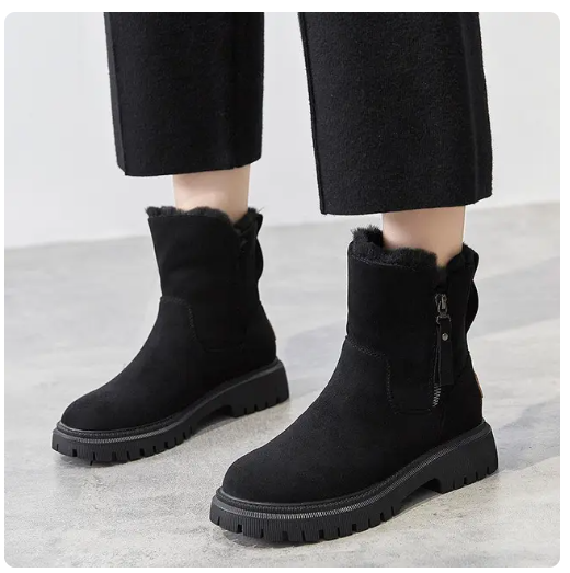 Dam Ankelstövlar Konstläder Mjuk Foder-6