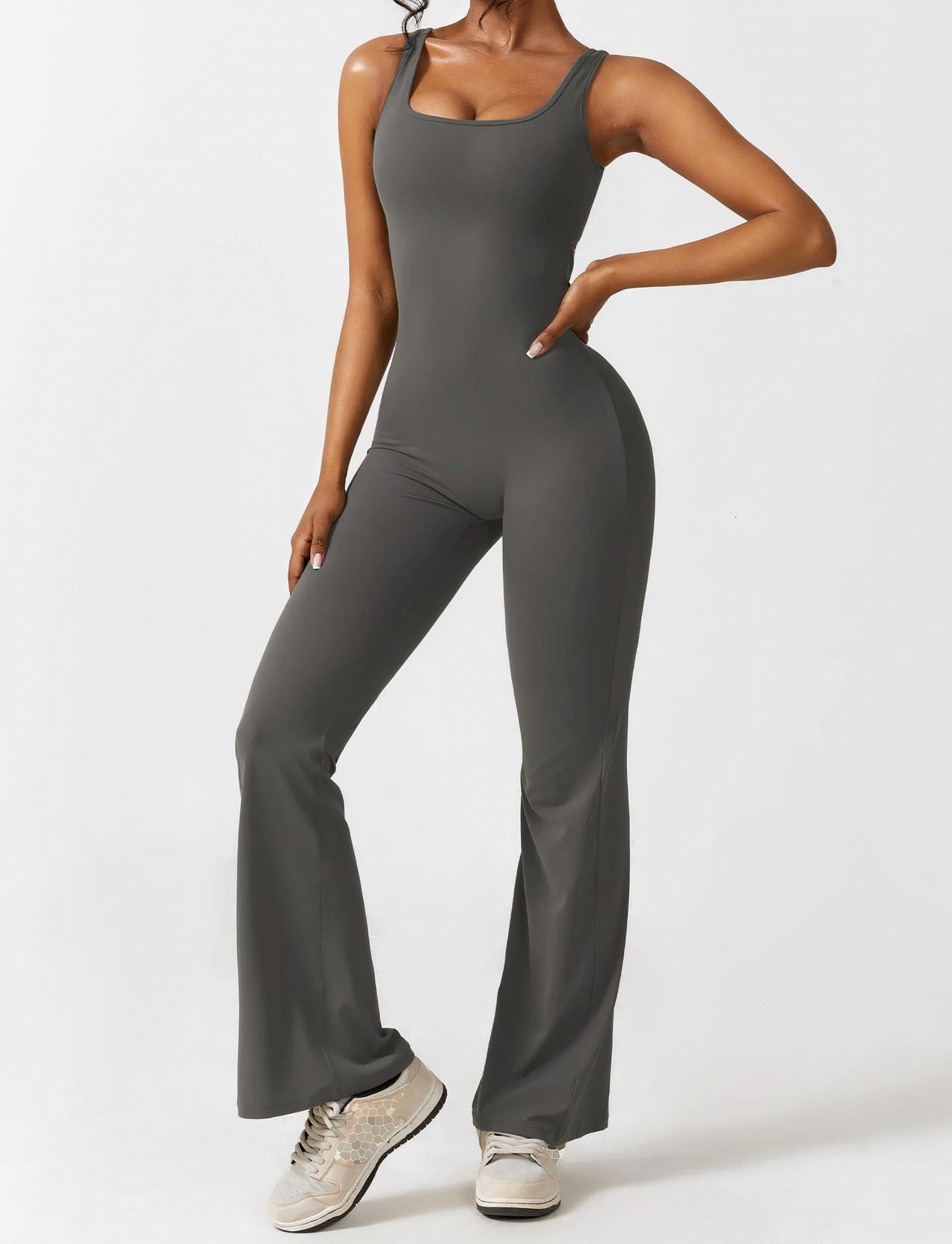 Dam Jumpsuit Sportig Design Högkvalitativ Smal Passform-3