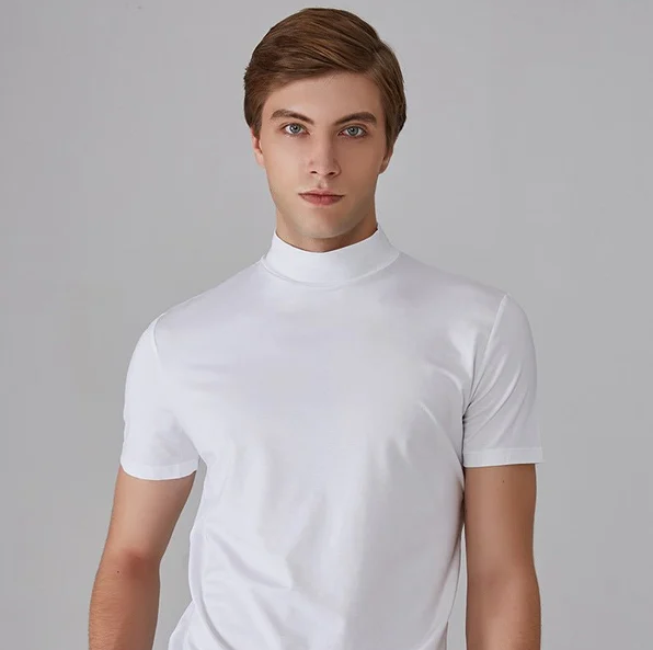 Herr Turtleneck Skjorta Skräddarsydd Spandex-2