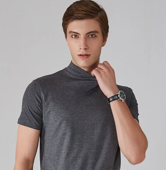 Herr Turtleneck Skjorta Skräddarsydd Spandex-6