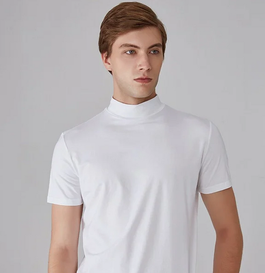 Herr Turtleneck Skjorta Skräddarsydd Spandex-1