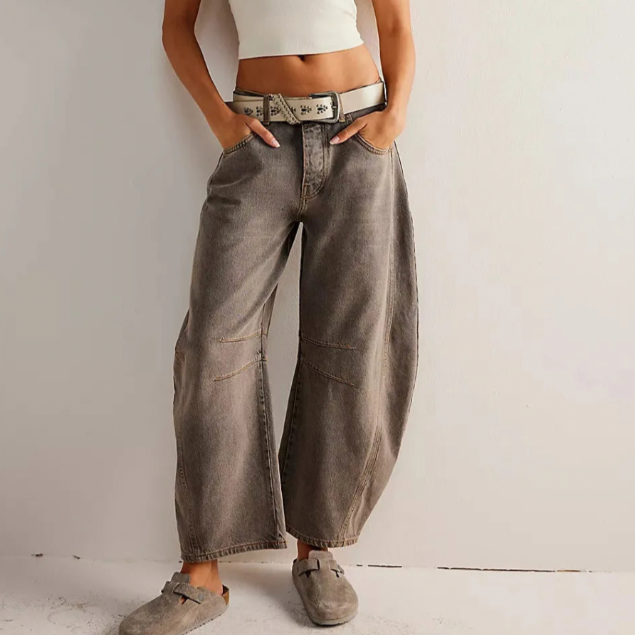 Kvinnors Vintage Jeans Hög Midja 98% Bomull 2% Elastan-6