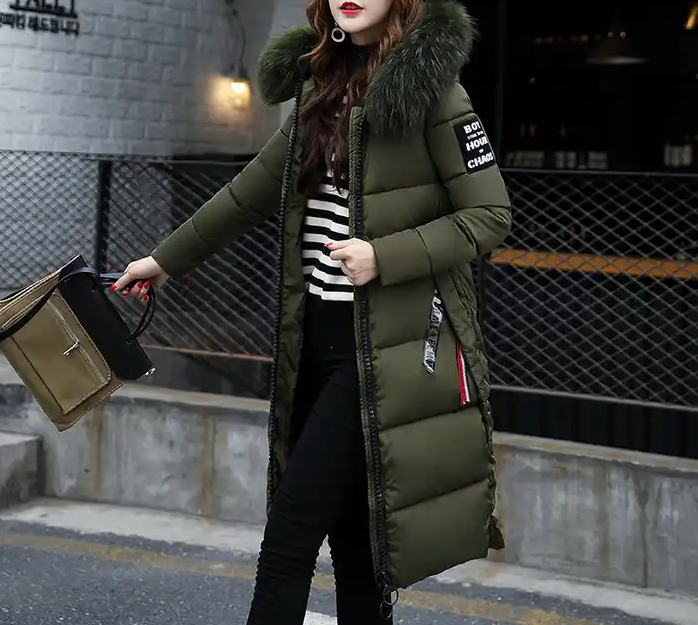 Variant image for Kvinna Kappa Lång med Pälskrage Högkvalitativt Material-11