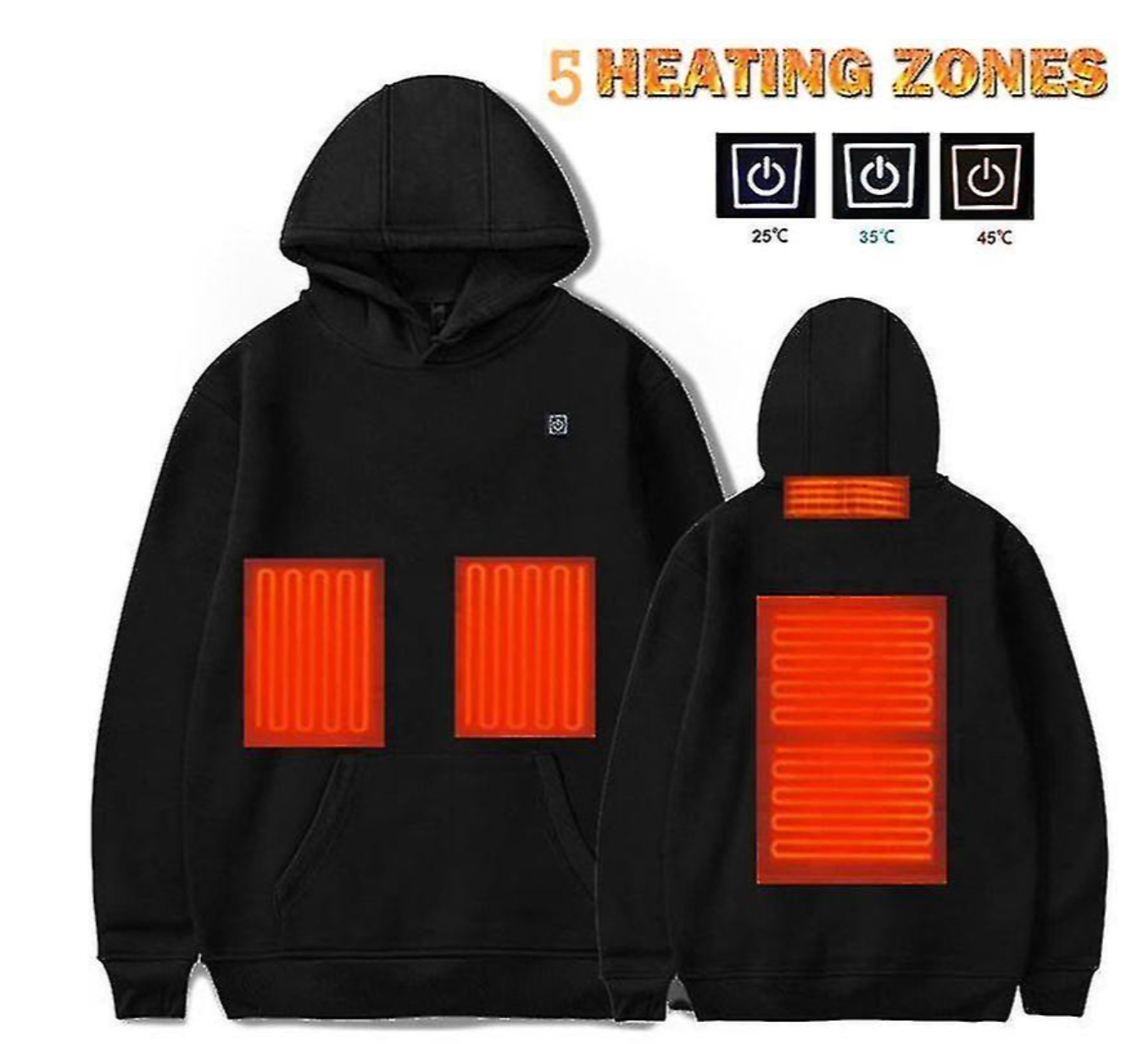 Unisex Huvjacka med USB Värmefunktion Lätt Bomull och Polyester-3