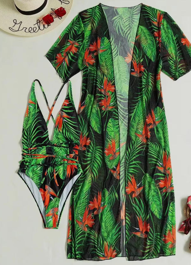 Baddräkt Dam Djup V-ringning Öppen Rygg Justerbara Axelband Shaping Nylon Spandex 3