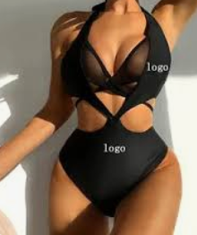 Dam Baddräkt V-ringning Leopardmönster Shaping Polyester 3