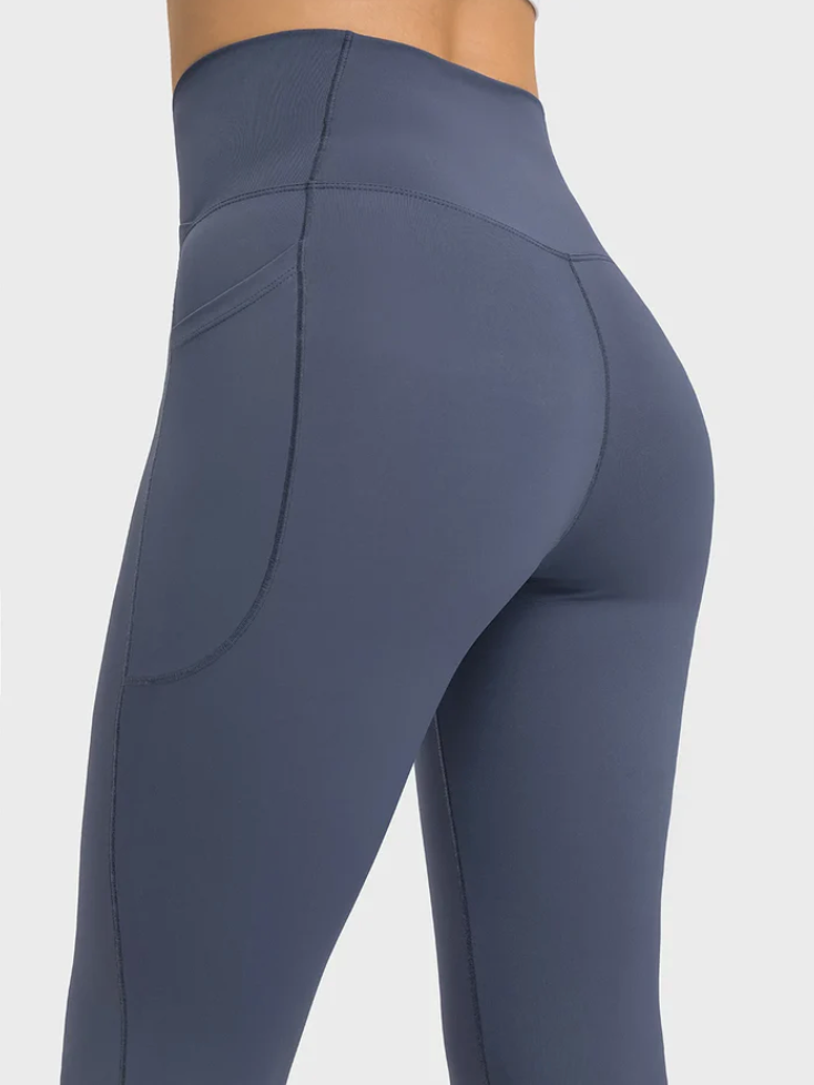 Dam Sportleggings Hög Midja Fuktavvisande Polyester 2