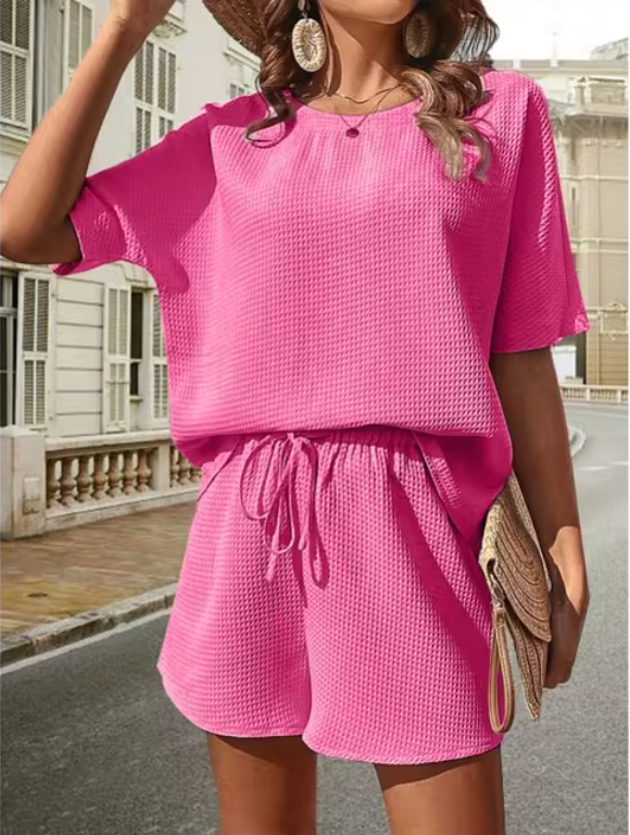 Variant image for Dam Casual Shorts Set Bekväm Andningsbar Design-54
