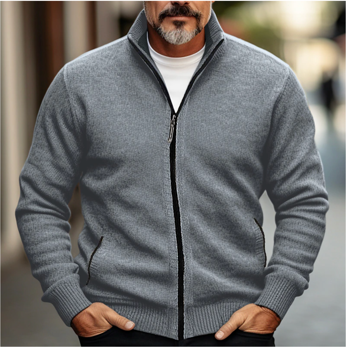 Herr Väst Modern Slim Fit Varmt Material för Höst och Vinter-3