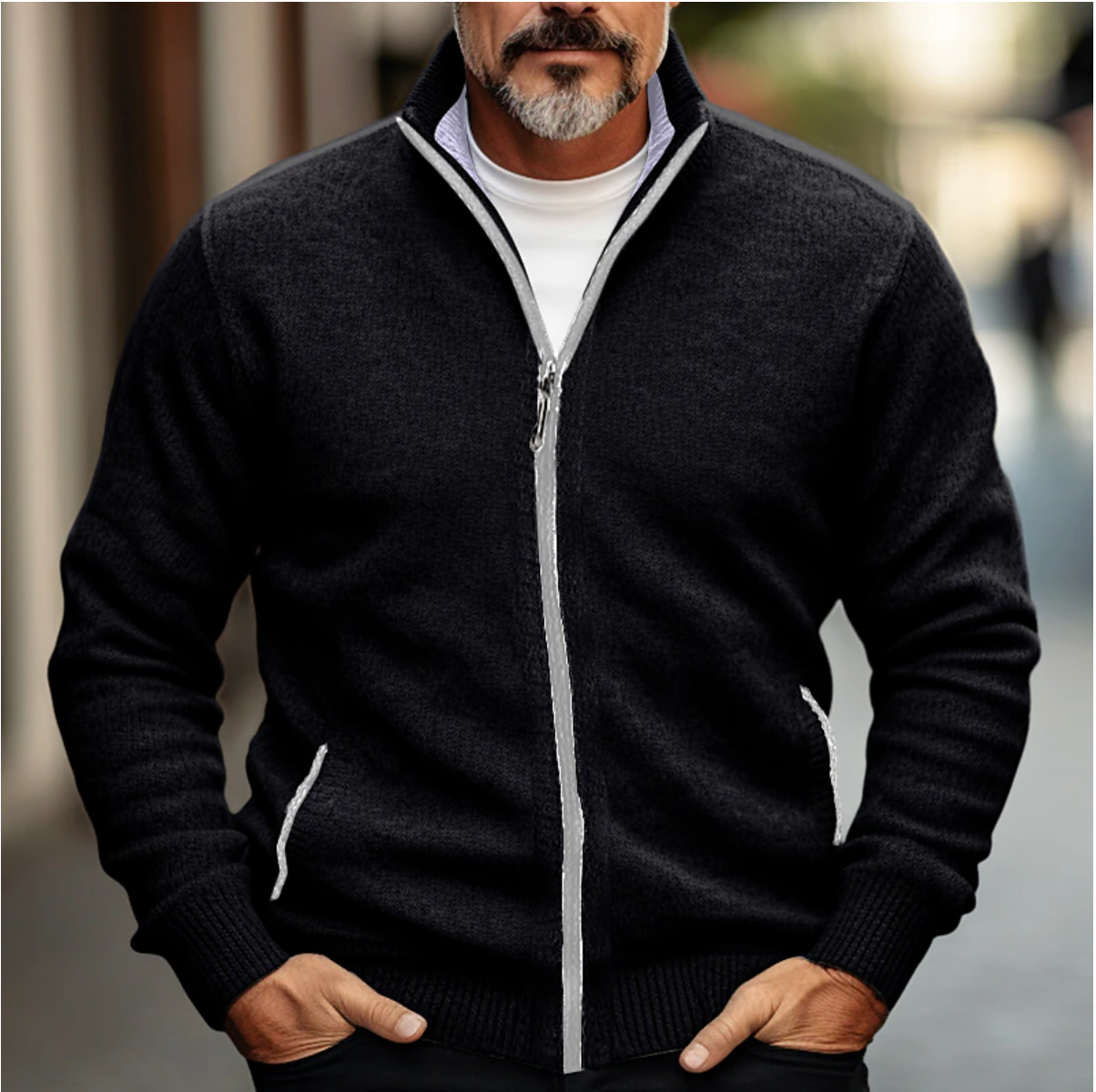 Variant image for Herr Väst Modern Slim Fit Varmt Material för Höst och Vinter-25