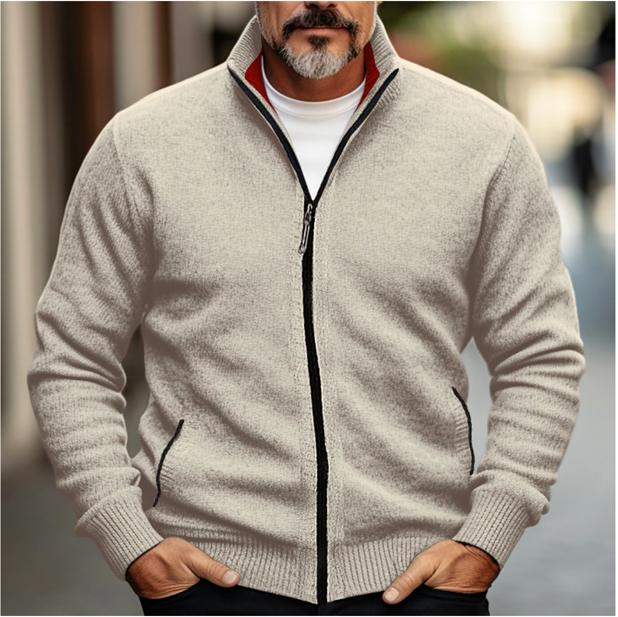 Variant image for Herr Väst Modern Slim Fit Varmt Material för Höst och Vinter-1