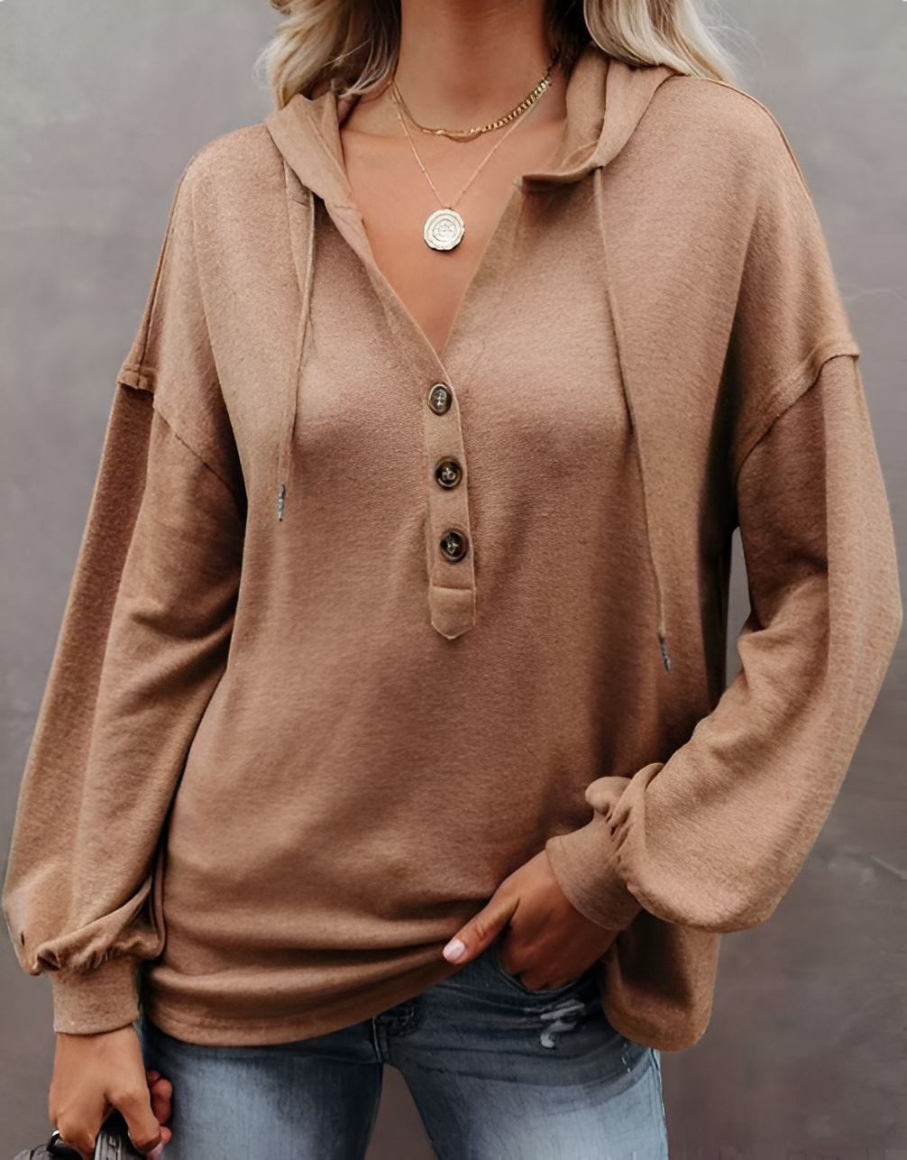 Variant image for Dam Vinterhuvtröja Minimalistisk Ekologisk Bomull-1