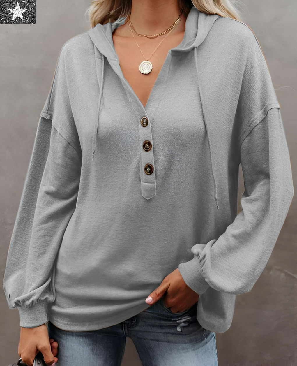 Variant image for Dam Vinterhuvtröja Minimalistisk Ekologisk Bomull-25