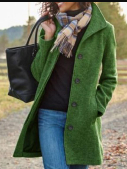 Variant image for Damjacka Lång Avslappnad Stil Bomull-17