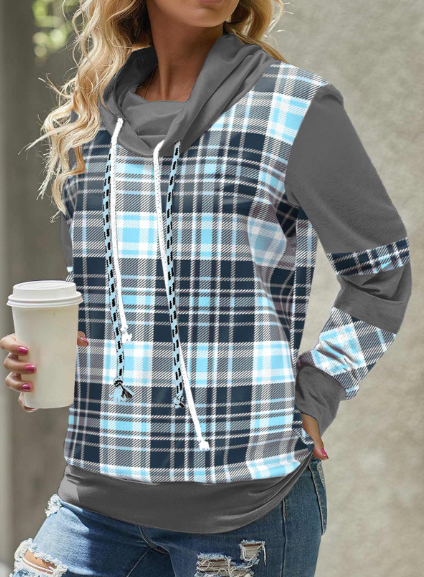 Lång Hoodie Dam Trendig Bomull med Långa Ärmar-5