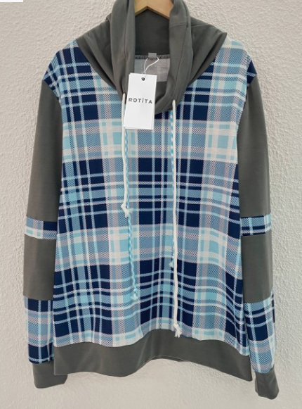 Dam Huvtröja Lång Hoodie Mjuk Bomull Grå-3