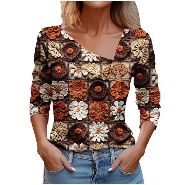 Variant image for Vit Dam Blus Lätt Luftig Polyester Avslappnad Passform-34