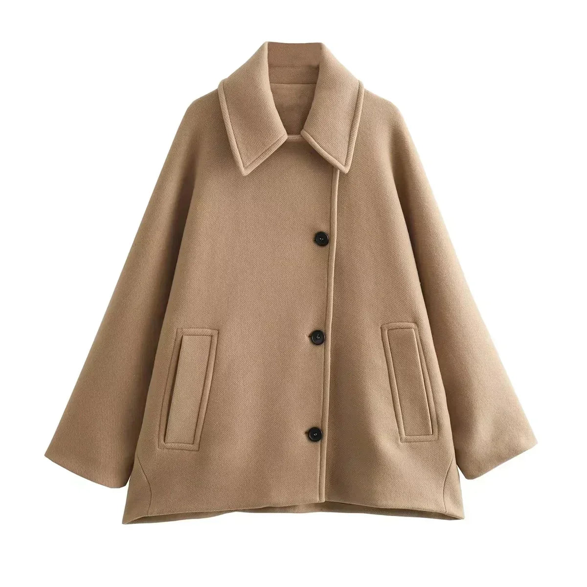 Dam Kappa Plusstorlek Elegant Design Högkvalitativt Tyg Regular Fit 6