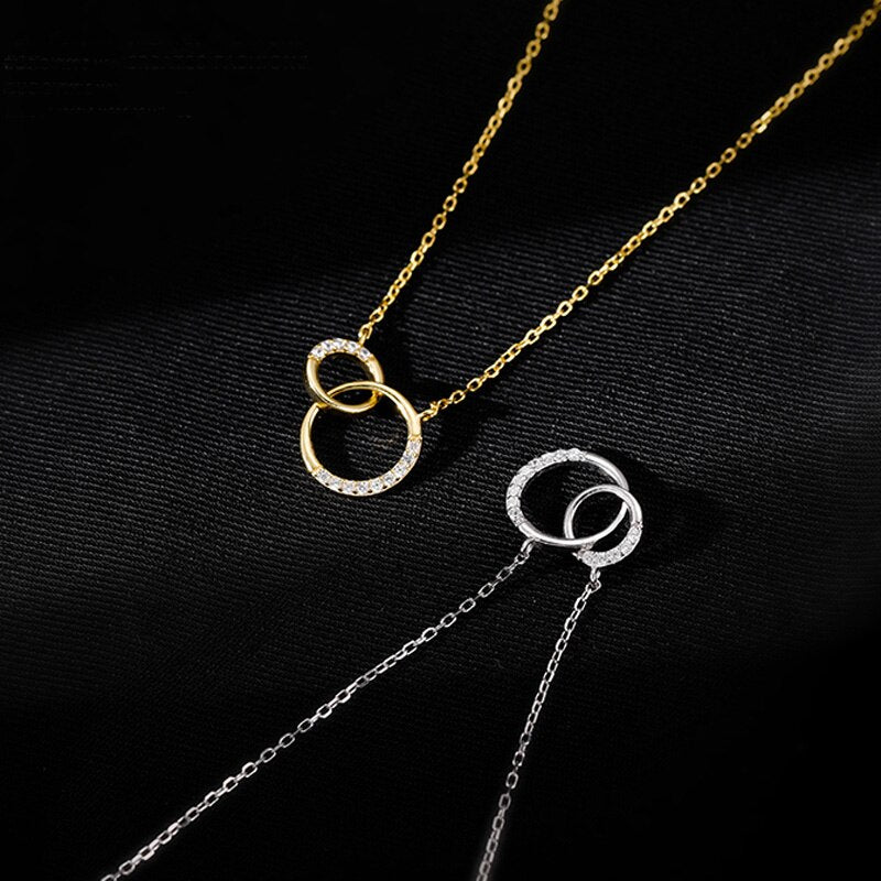 Dam Hänge Zirkonia 925 Sterling Silver Elegant Design-6