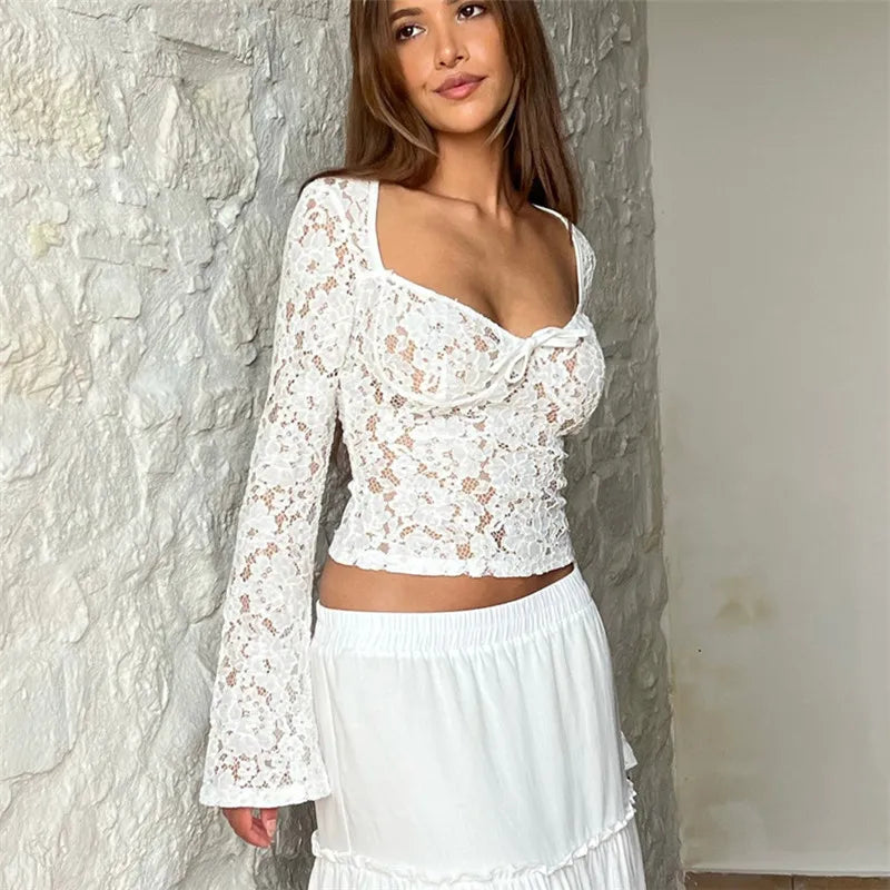 Variant image for Dam Topp Långärmad Ribbad Bomull Polyester Casual-4