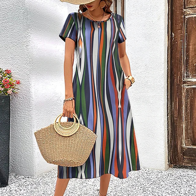 Variant image for Dam Klänning Lätt Luftig Design 100% Bomull-29