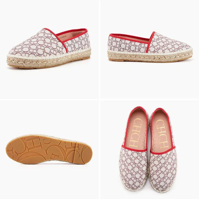 Kvinnors Espadriller Slip-On Rund Tå PU Material-4