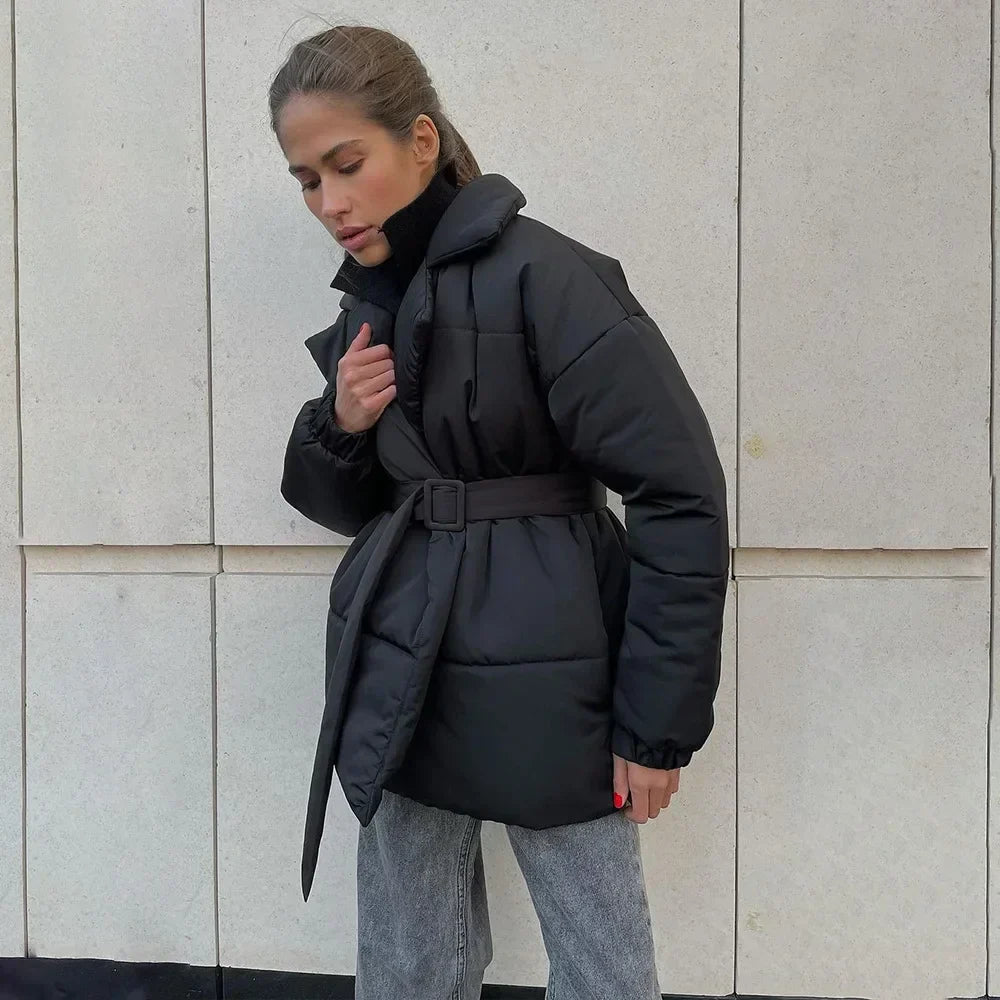 Linerad Damjacka för Höst och Vinter – Modern Polyesterjacka med Elegant Design, Finns i Flera Storlekar 2