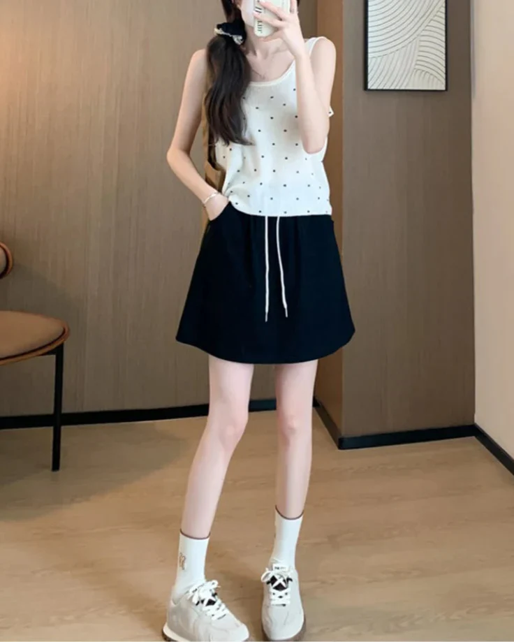 Kvinna Mini Kjol Gravitation Design Polyester-4