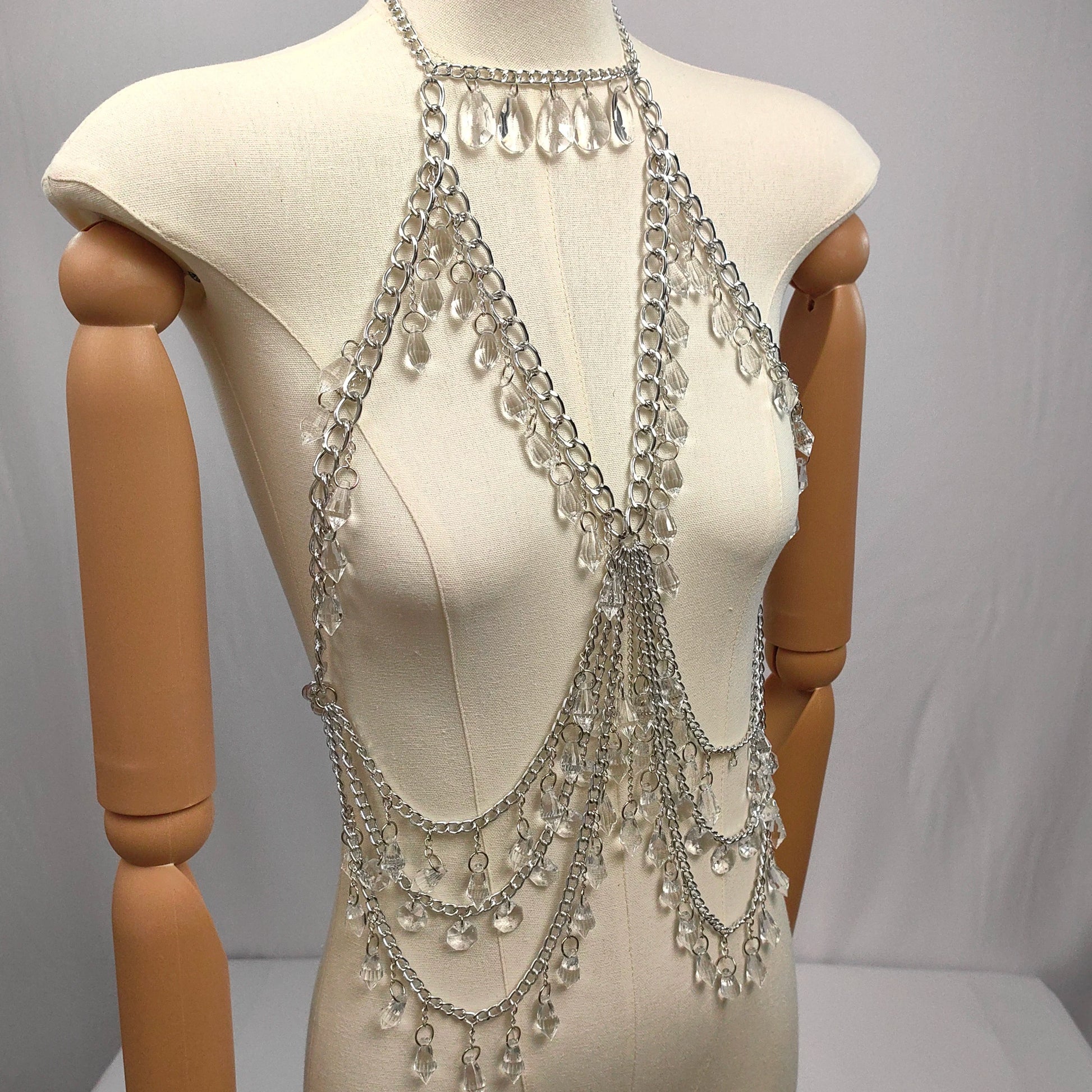 Dam Kroppsmycken Rund Metall Elegant Zirkon-4