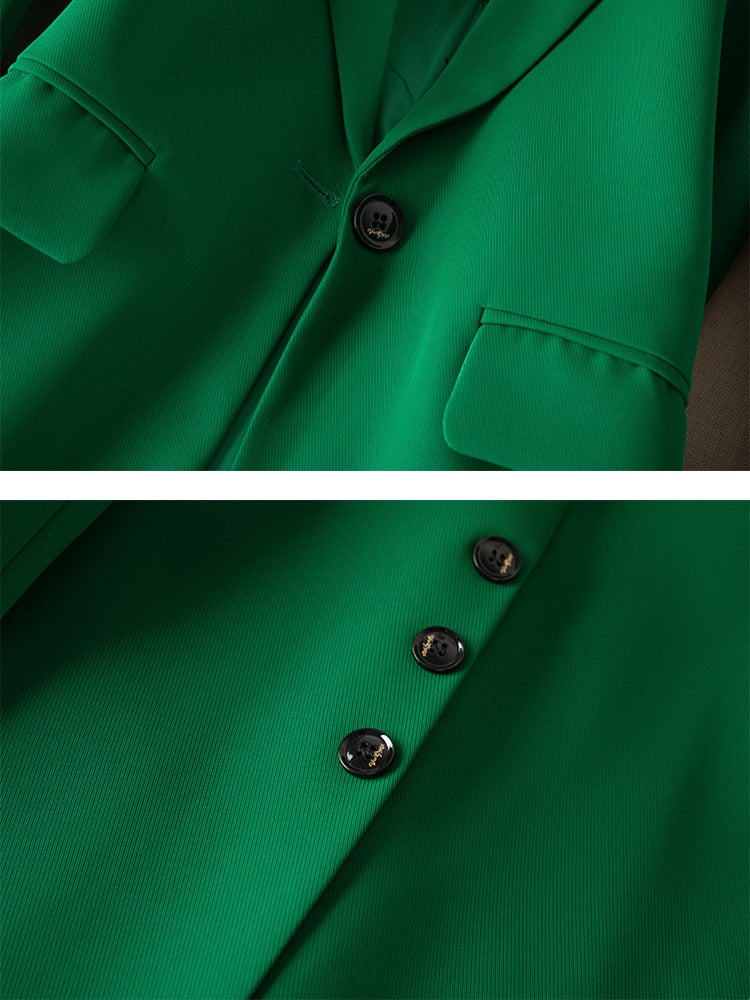 Dam Blazer Klassisk Acetat Löst Snitt-5