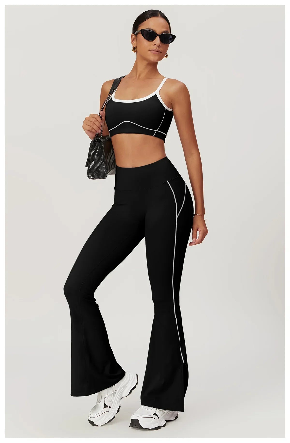 Dam Leggings Hög Midja Sportig Nylon Spandex-6