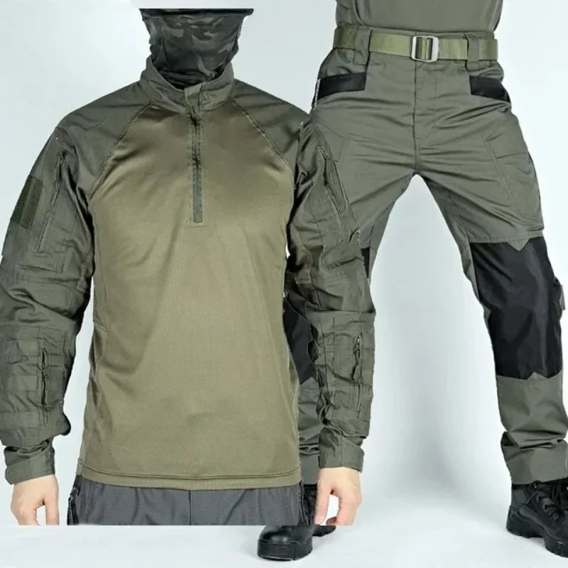 Herrar 2-delad Taktisk Set Syntetiskt Material för Utomhusbruk-3