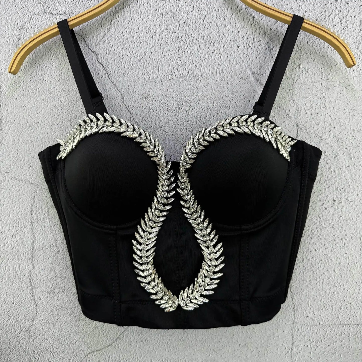 Variant image for Dam Bustier Monokrom Pärldekoration Polyester-13