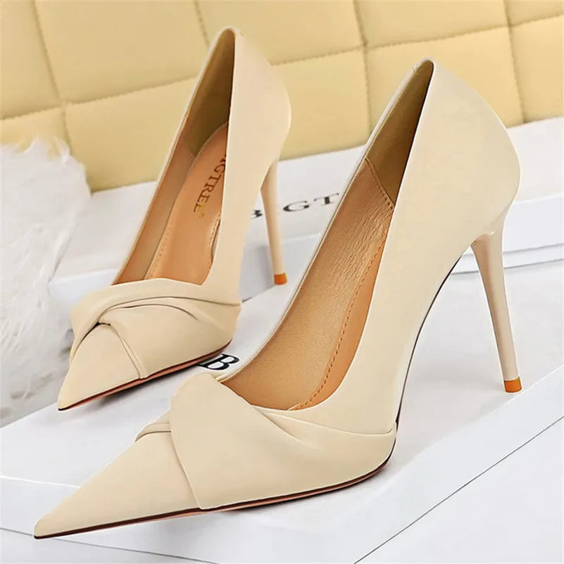 Variant image for Dam Pumps Slip-On PU Material Elegant Högklackad-31