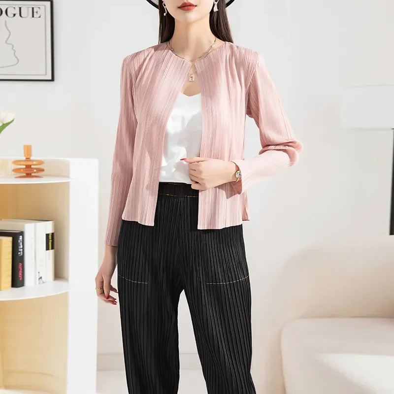 Variant image for Kort Kappa Dam Rynkad Mjuk Tyg för Modern Stil-2