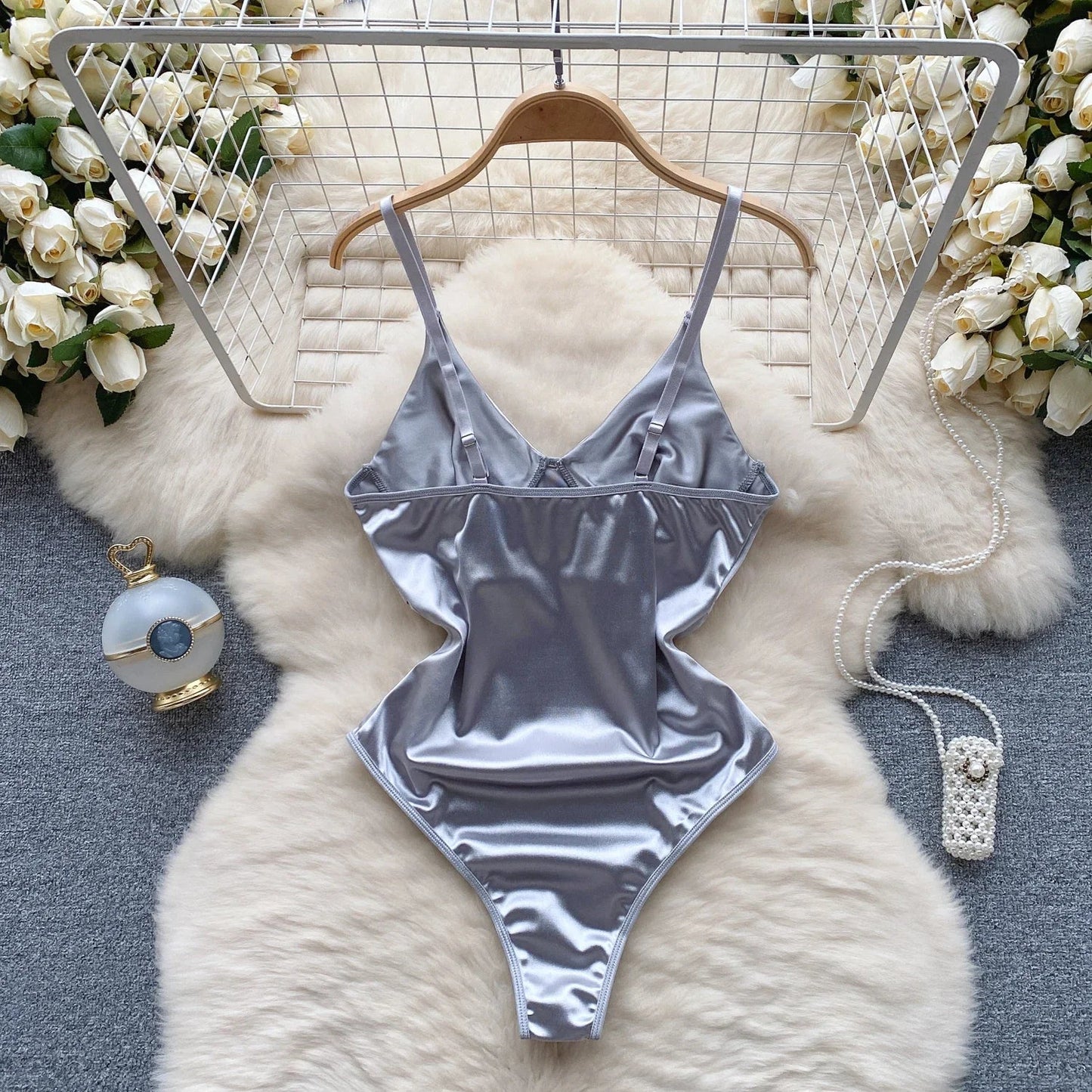 Dam Bodysuit Enkel Design Polyester 3