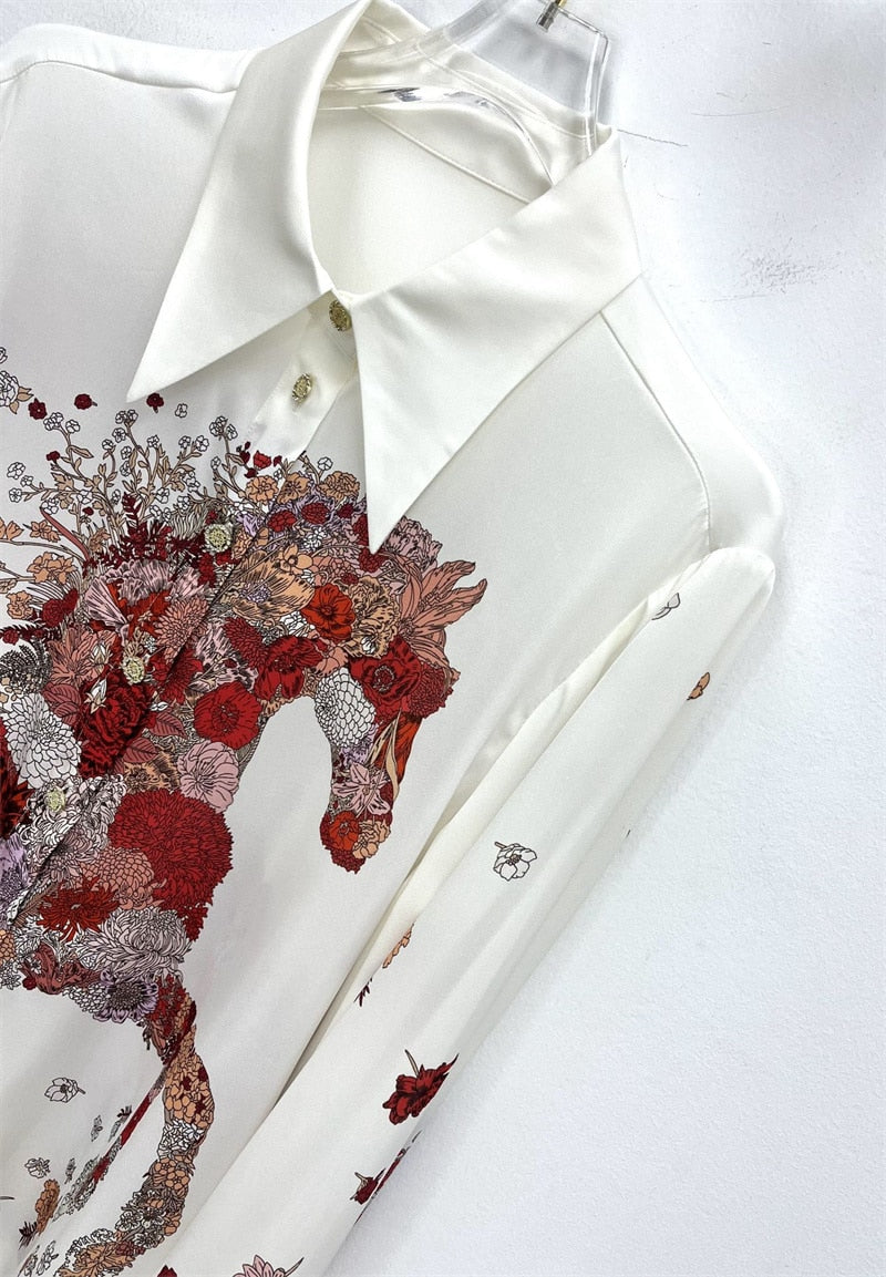 Herrskjorta Modern Tryckdesign Polyester Regular Fit-4