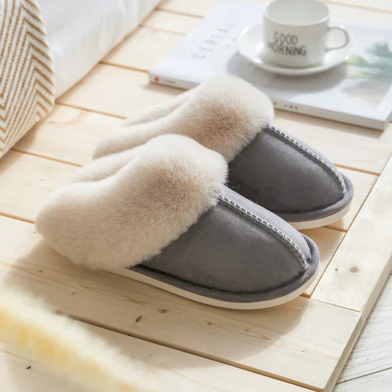 Dam Tofflor Fodrat Material Mysiga Slip-On Design-4