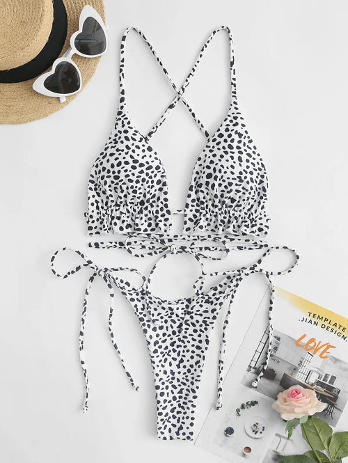 Dam Festtopp Dalmatinertryck Lätt Polyester-1