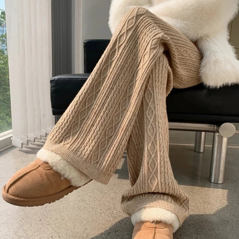 Herrbyxor Sweatpants i Kashmirstickning Avslappnad Passform 2