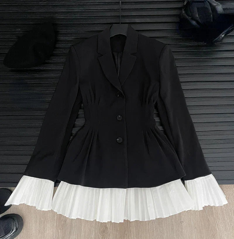 Dam Blazer A-linjeformad Slim Fit Polyester-5