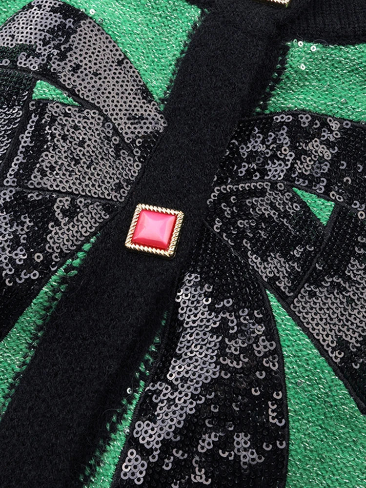 Dam Cardigan Puffärmar Viskos och Polyamid 4