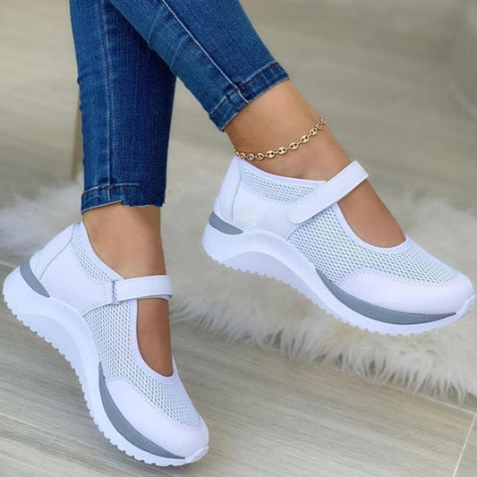 Kvinnors Ortopediska Sneakers Ergonomisk Syntetmaterial-1
