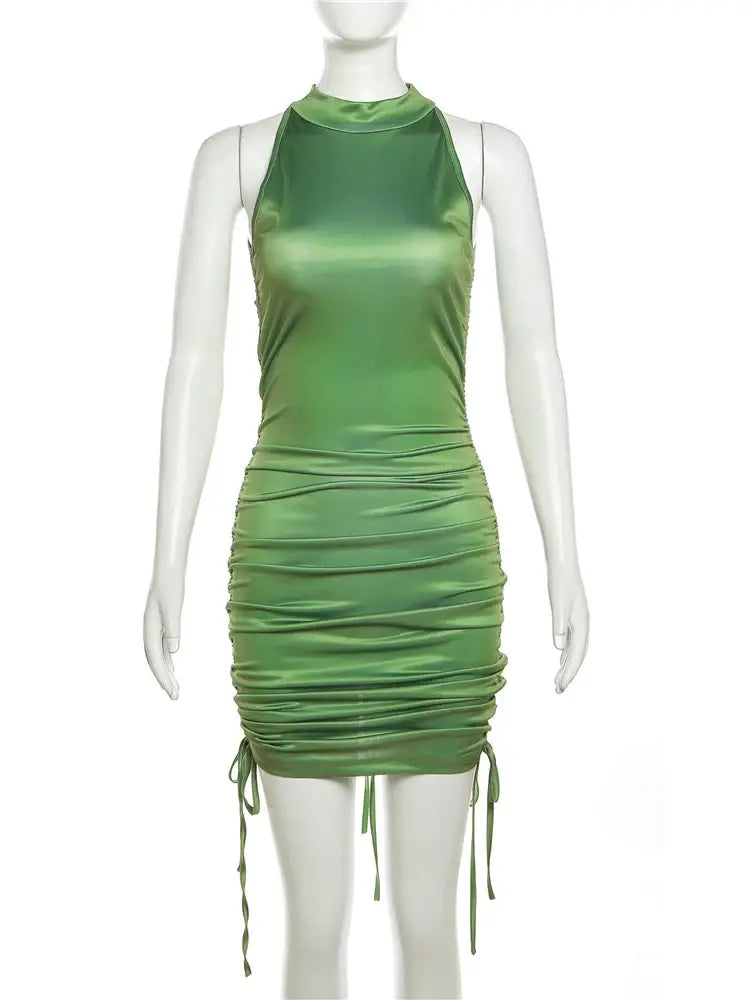 Kvinnors Mini Klänning Tätt Sittande Polyester Spandex-5