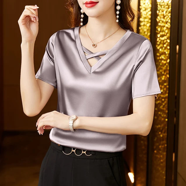 Dam Festtopp Lätt Bomull för Avslappnade och Festliga Tillfällen-4